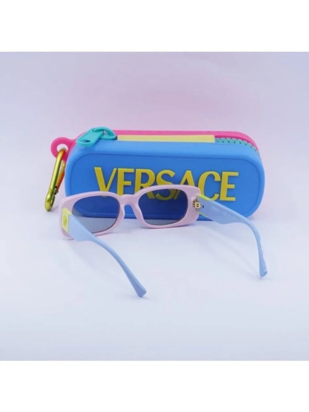 Versace Kids VK4003U 5440CV Rectangle Sunglasses - Pink/Blue/Light Grey